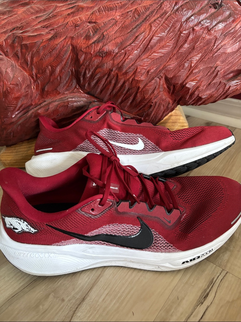 Nike Red and Black Men's Running Sneakers